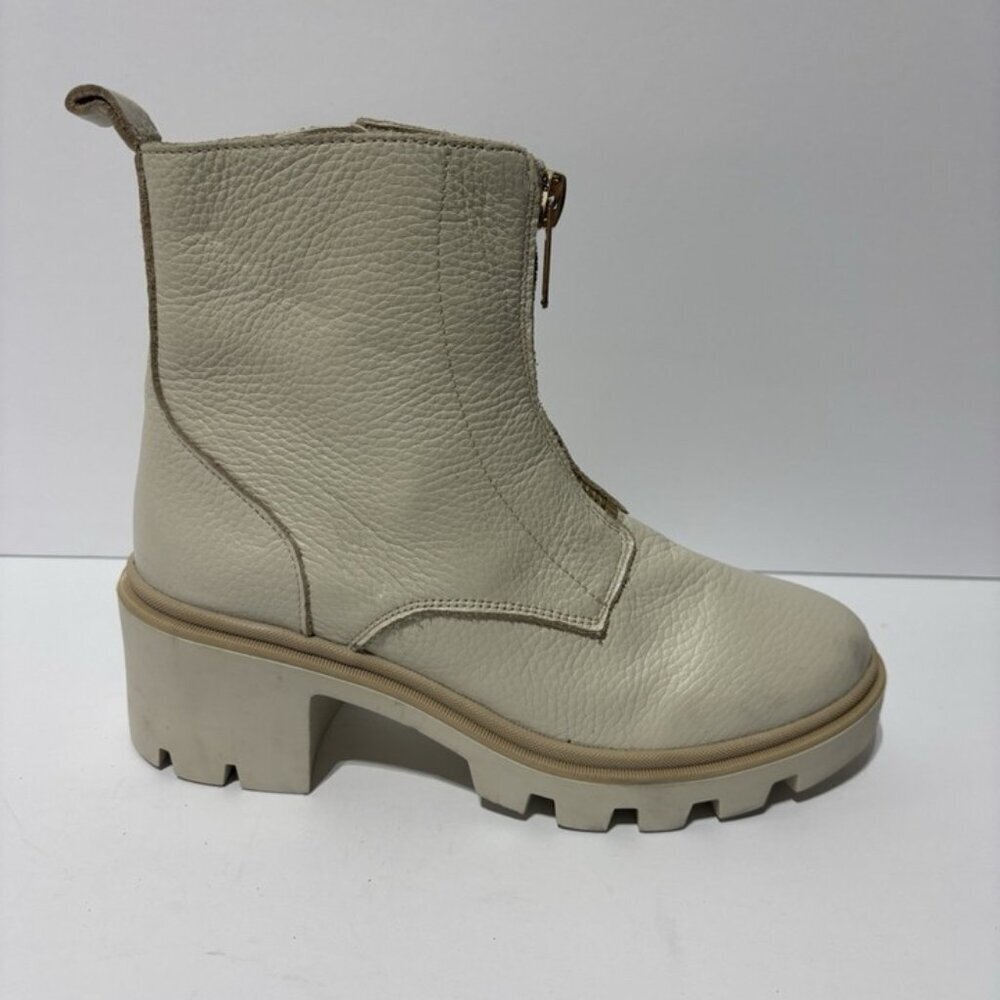 Antonio De Faria Women’s Lola White Side Zip Boots, Size 9 M